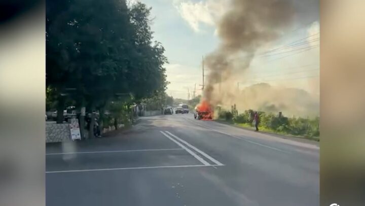Two spared injury in early-morning vehicle fire